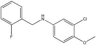 3-chloro-N-[(2-fluorophenyl)methyl]-4-methoxyaniline Struktur