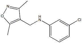 3-chloro-N-[(3,5-dimethyl-1,2-oxazol-4-yl)methyl]aniline Struktur