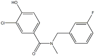 3-chloro-N-[(3-fluorophenyl)methyl]-4-hydroxy-N-methylbenzamide Struktur