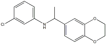 3-chloro-N-[1-(2,3-dihydro-1,4-benzodioxin-6-yl)ethyl]aniline Struktur