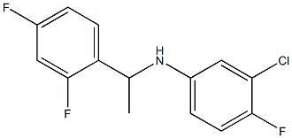 3-chloro-N-[1-(2,4-difluorophenyl)ethyl]-4-fluoroaniline Struktur