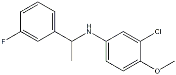 3-chloro-N-[1-(3-fluorophenyl)ethyl]-4-methoxyaniline Struktur