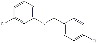 3-chloro-N-[1-(4-chlorophenyl)ethyl]aniline Struktur