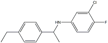 3-chloro-N-[1-(4-ethylphenyl)ethyl]-4-fluoroaniline Struktur