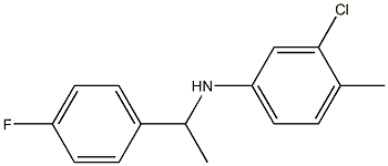 3-chloro-N-[1-(4-fluorophenyl)ethyl]-4-methylaniline Struktur