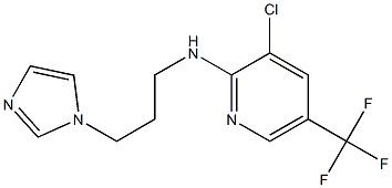 3-chloro-N-[3-(1H-imidazol-1-yl)propyl]-5-(trifluoromethyl)pyridin-2-amine Struktur