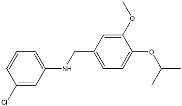 3-chloro-N-{[3-methoxy-4-(propan-2-yloxy)phenyl]methyl}aniline Struktur