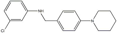 3-chloro-N-{[4-(piperidin-1-yl)phenyl]methyl}aniline Struktur