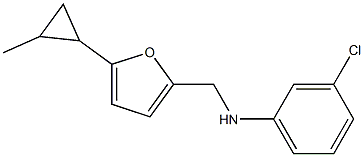 3-chloro-N-{[5-(2-methylcyclopropyl)furan-2-yl]methyl}aniline Struktur