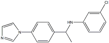 3-chloro-N-{1-[4-(1H-imidazol-1-yl)phenyl]ethyl}aniline Struktur