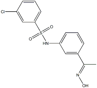 3-chloro-N-{3-[1-(hydroxyimino)ethyl]phenyl}benzene-1-sulfonamide Struktur