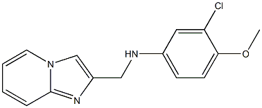 3-chloro-N-{imidazo[1,2-a]pyridin-2-ylmethyl}-4-methoxyaniline Struktur