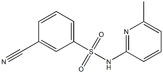 3-cyano-N-(6-methylpyridin-2-yl)benzene-1-sulfonamide Struktur