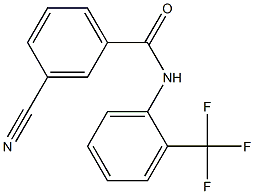 3-cyano-N-[2-(trifluoromethyl)phenyl]benzamide Struktur