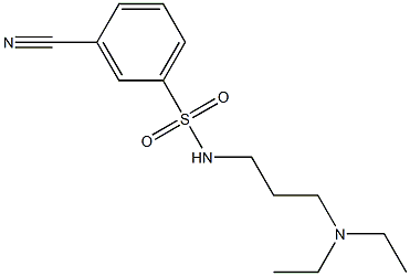 3-cyano-N-[3-(diethylamino)propyl]benzenesulfonamide Struktur