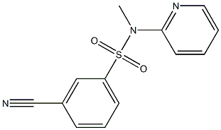 3-cyano-N-methyl-N-(pyridin-2-yl)benzene-1-sulfonamide Struktur