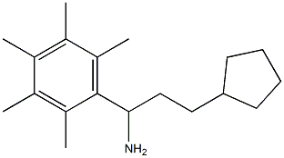 3-cyclopentyl-1-(2,3,4,5,6-pentamethylphenyl)propan-1-amine Struktur