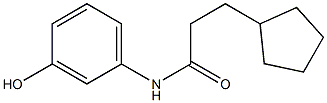 3-cyclopentyl-N-(3-hydroxyphenyl)propanamide Struktur