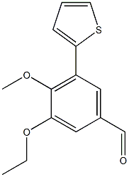 3-ethoxy-4-methoxy-5-thien-2-ylbenzaldehyde Struktur