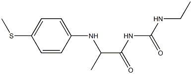 3-ethyl-1-(2-{[4-(methylsulfanyl)phenyl]amino}propanoyl)urea Struktur