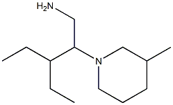 3-ethyl-2-(3-methylpiperidin-1-yl)pentan-1-amine Struktur