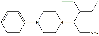 3-ethyl-2-(4-phenylpiperazin-1-yl)pentan-1-amine Struktur