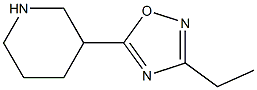 3-ethyl-5-(piperidin-3-yl)-1,2,4-oxadiazole Struktur