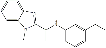 3-ethyl-N-[1-(1-methyl-1H-1,3-benzodiazol-2-yl)ethyl]aniline Struktur