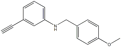 3-ethynyl-N-[(4-methoxyphenyl)methyl]aniline Struktur