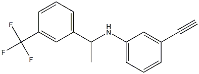 3-ethynyl-N-{1-[3-(trifluoromethyl)phenyl]ethyl}aniline Struktur