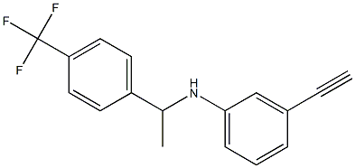 3-ethynyl-N-{1-[4-(trifluoromethyl)phenyl]ethyl}aniline Struktur