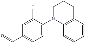 3-fluoro-4-(1,2,3,4-tetrahydroquinolin-1-yl)benzaldehyde Struktur