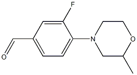 3-fluoro-4-(2-methylmorpholin-4-yl)benzaldehyde Struktur