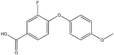 3-fluoro-4-(4-methoxyphenoxy)benzoic acid Struktur