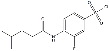 3-fluoro-4-(4-methylpentanamido)benzene-1-sulfonyl chloride Struktur