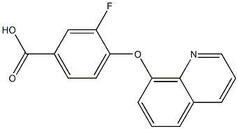 3-fluoro-4-(quinolin-8-yloxy)benzoic acid Struktur