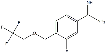 3-fluoro-4-[(2,2,2-trifluoroethoxy)methyl]benzenecarboximidamide Struktur