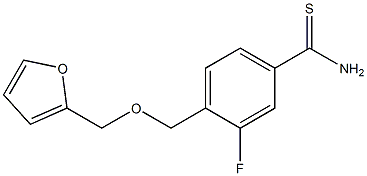 3-fluoro-4-[(2-furylmethoxy)methyl]benzenecarbothioamide Struktur