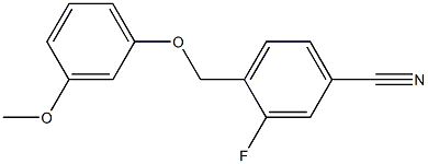 3-fluoro-4-[(3-methoxyphenoxy)methyl]benzonitrile Struktur