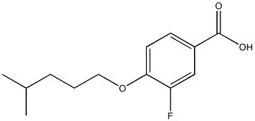 3-fluoro-4-[(4-methylpentyl)oxy]benzoic acid Struktur