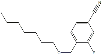 3-fluoro-4-[(heptyloxy)methyl]benzonitrile Struktur