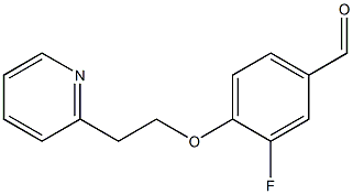 3-fluoro-4-[2-(pyridin-2-yl)ethoxy]benzaldehyde Struktur