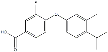 3-fluoro-4-[3-methyl-4-(propan-2-yl)phenoxy]benzoic acid Struktur