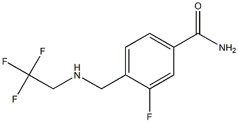 3-fluoro-4-{[(2,2,2-trifluoroethyl)amino]methyl}benzamide Struktur