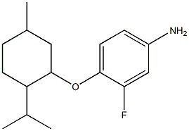 3-fluoro-4-{[5-methyl-2-(propan-2-yl)cyclohexyl]oxy}aniline Struktur