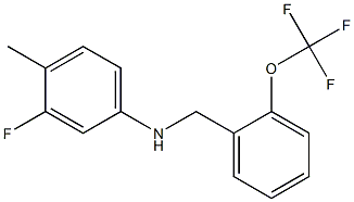 3-fluoro-4-methyl-N-{[2-(trifluoromethoxy)phenyl]methyl}aniline Struktur