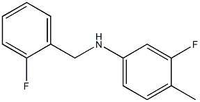 3-fluoro-N-[(2-fluorophenyl)methyl]-4-methylaniline Struktur