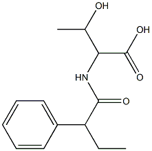 3-hydroxy-2-(2-phenylbutanamido)butanoic acid Struktur