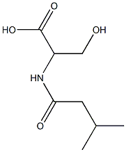 3-hydroxy-2-[(3-methylbutanoyl)amino]propanoic acid Struktur