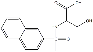 3-hydroxy-2-[1-(naphthalen-2-yl)acetamido]propanoic acid Struktur